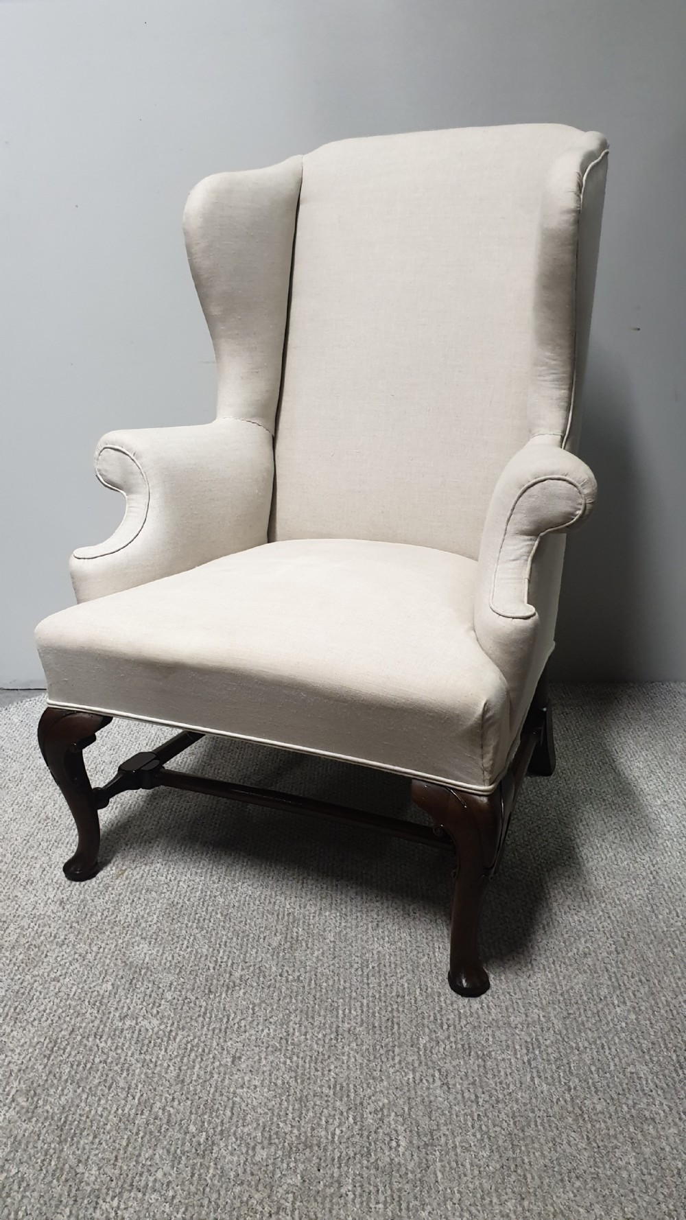 Huge Victorian Mahogany Wing  Chair