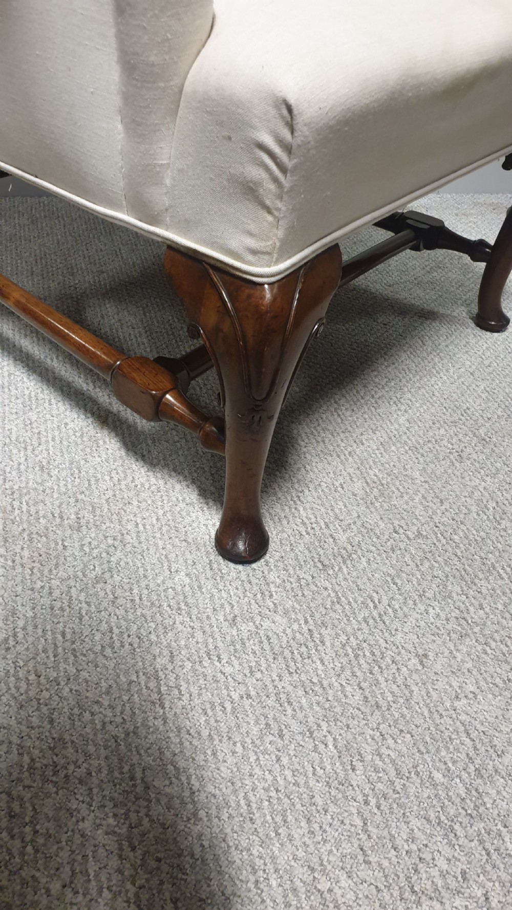 Huge Victorian Mahogany Wing  Chair View VI