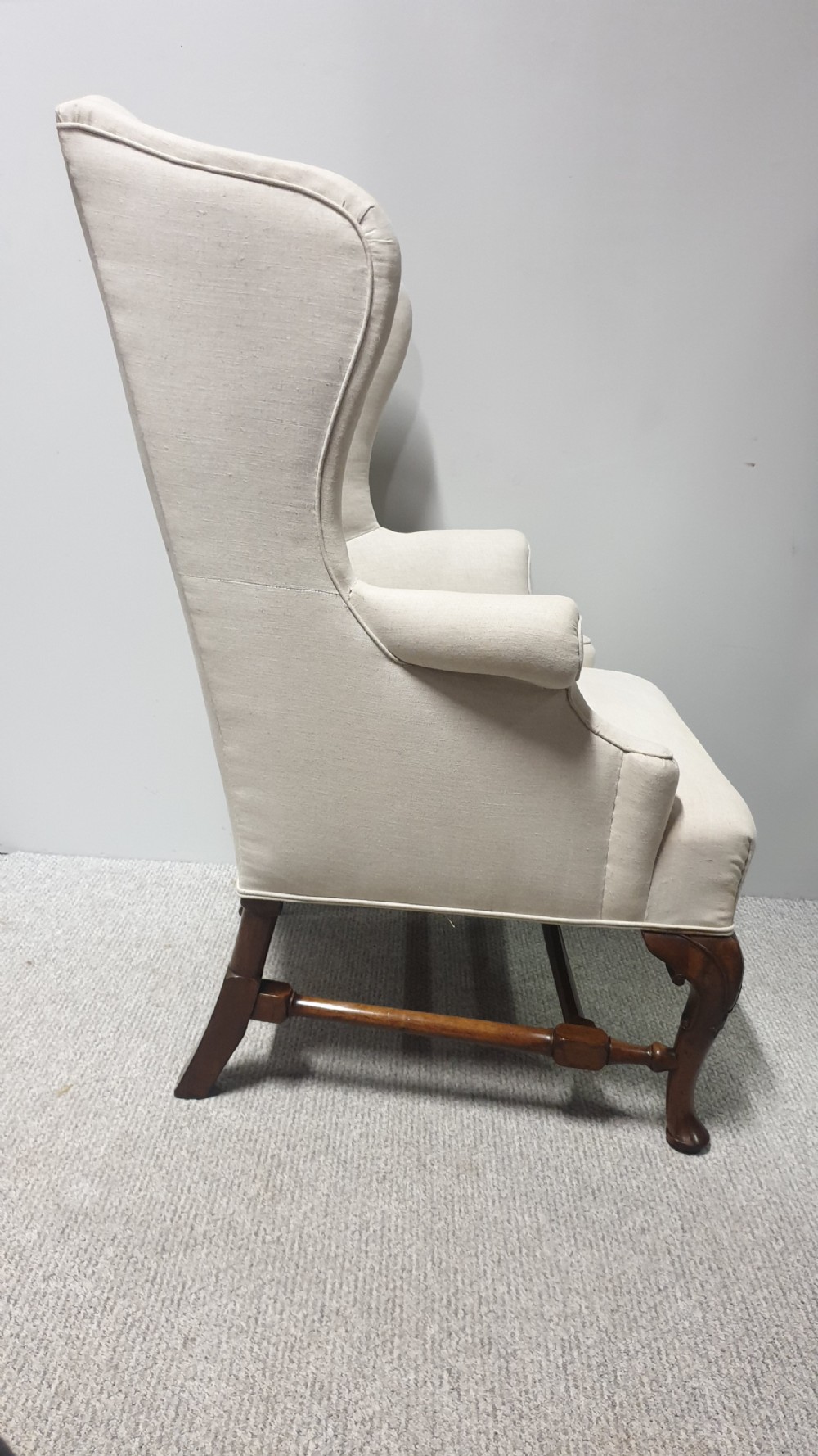 Huge Victorian Mahogany Wing  Chair View VII