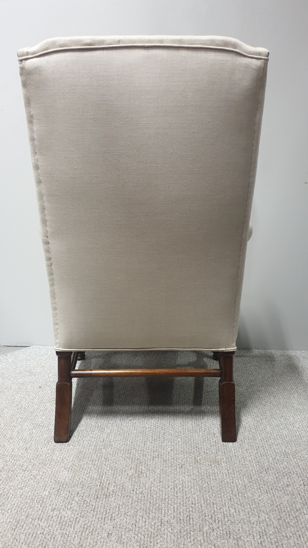 Huge Victorian Mahogany Wing  Chair View X