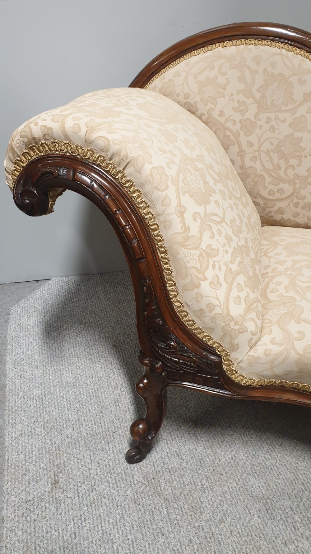 Victorian Chaise Lounge of Small Proportions View II