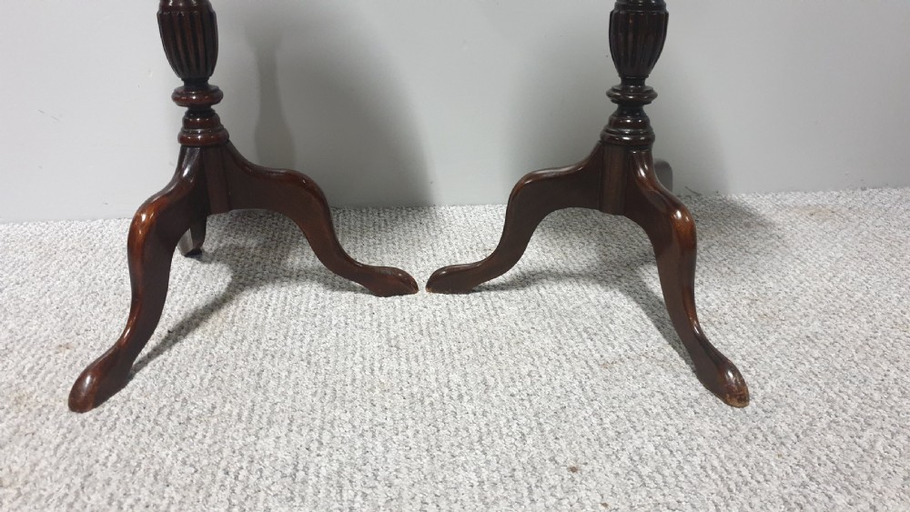Pair Mahogany Inlaid Lamp Tables View IV