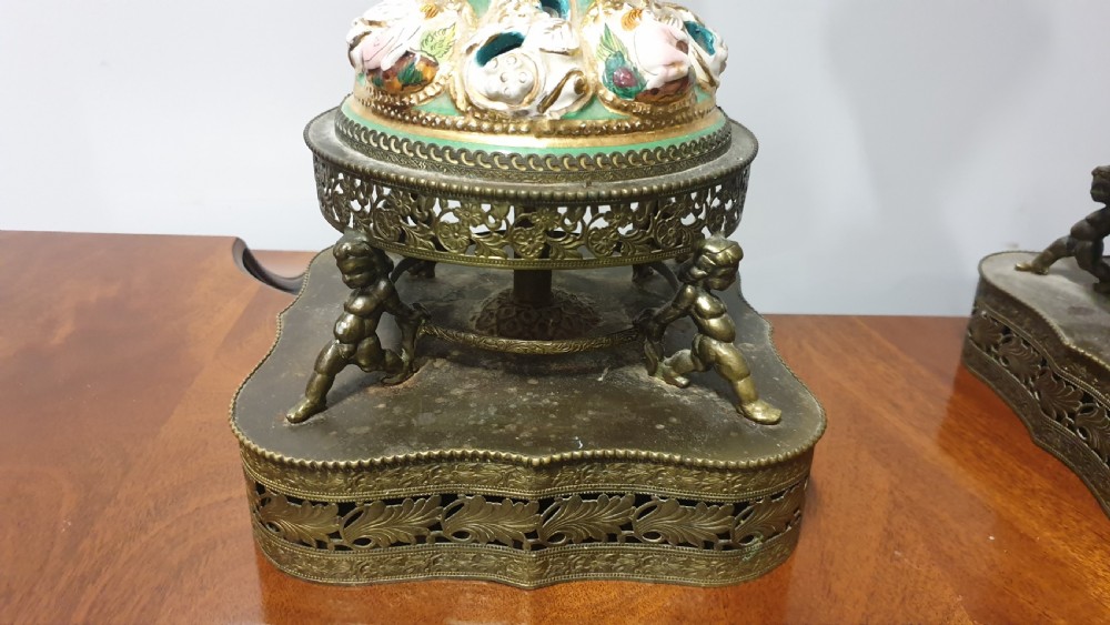 Large Pair Italian Lamps View III
