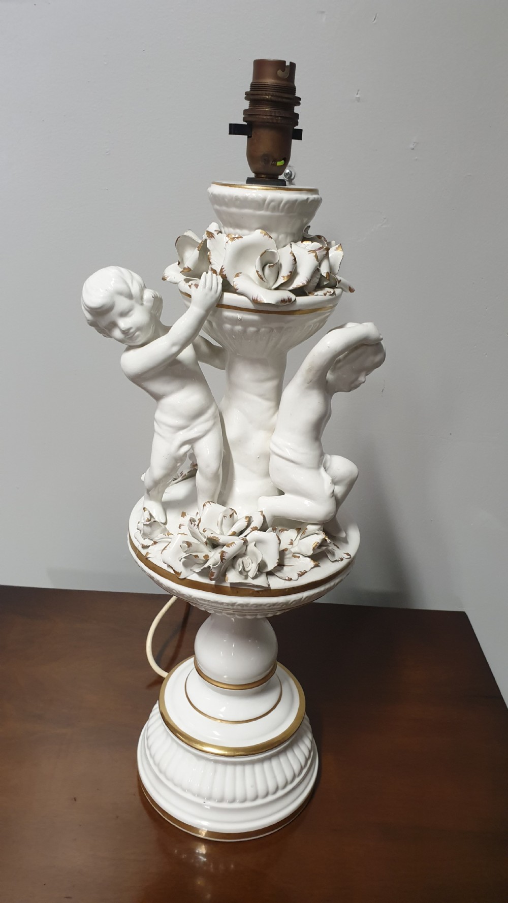 Pretty Italian Porcelain Lamp View III
