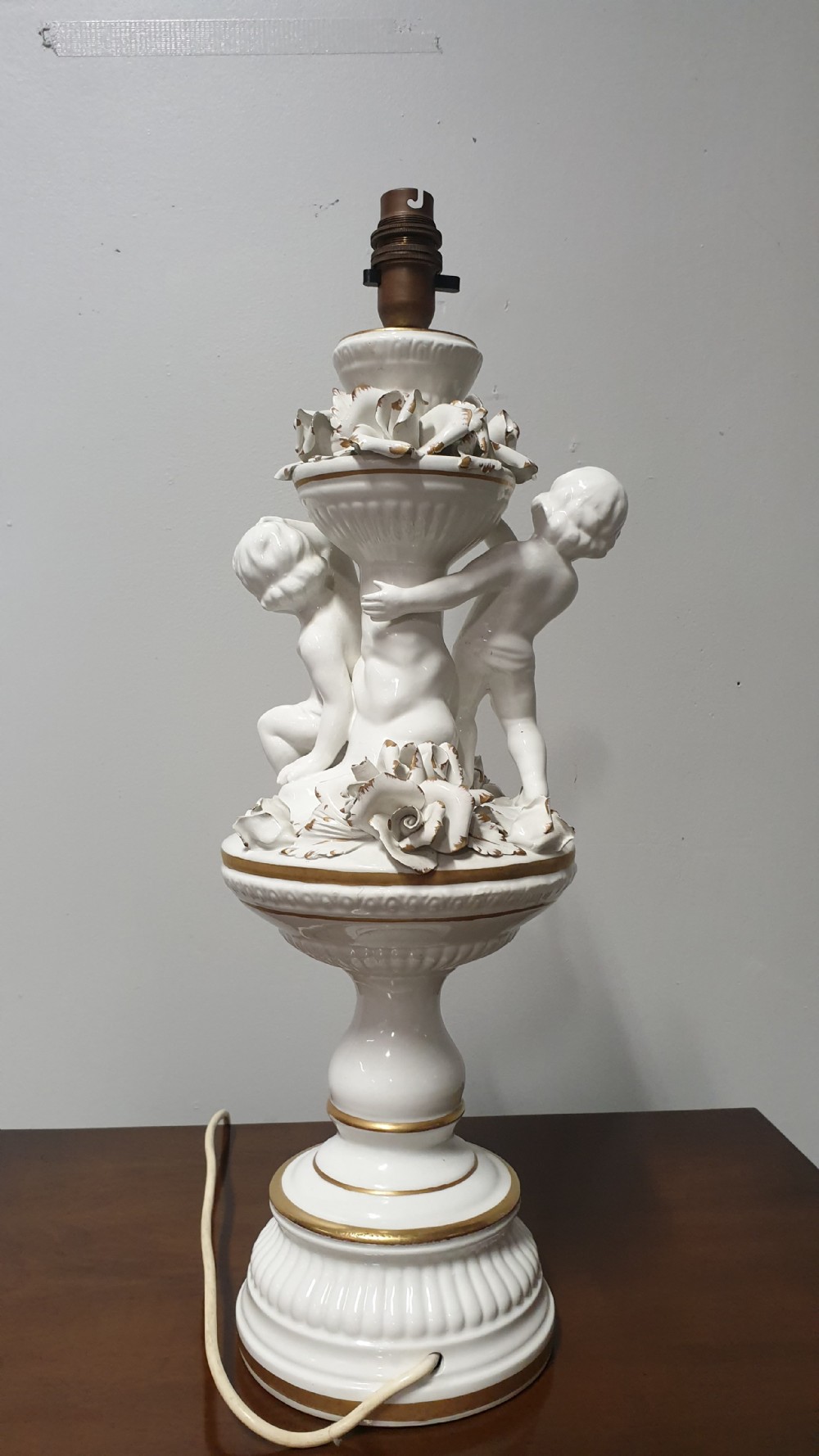 Pretty Italian Porcelain Lamp View V