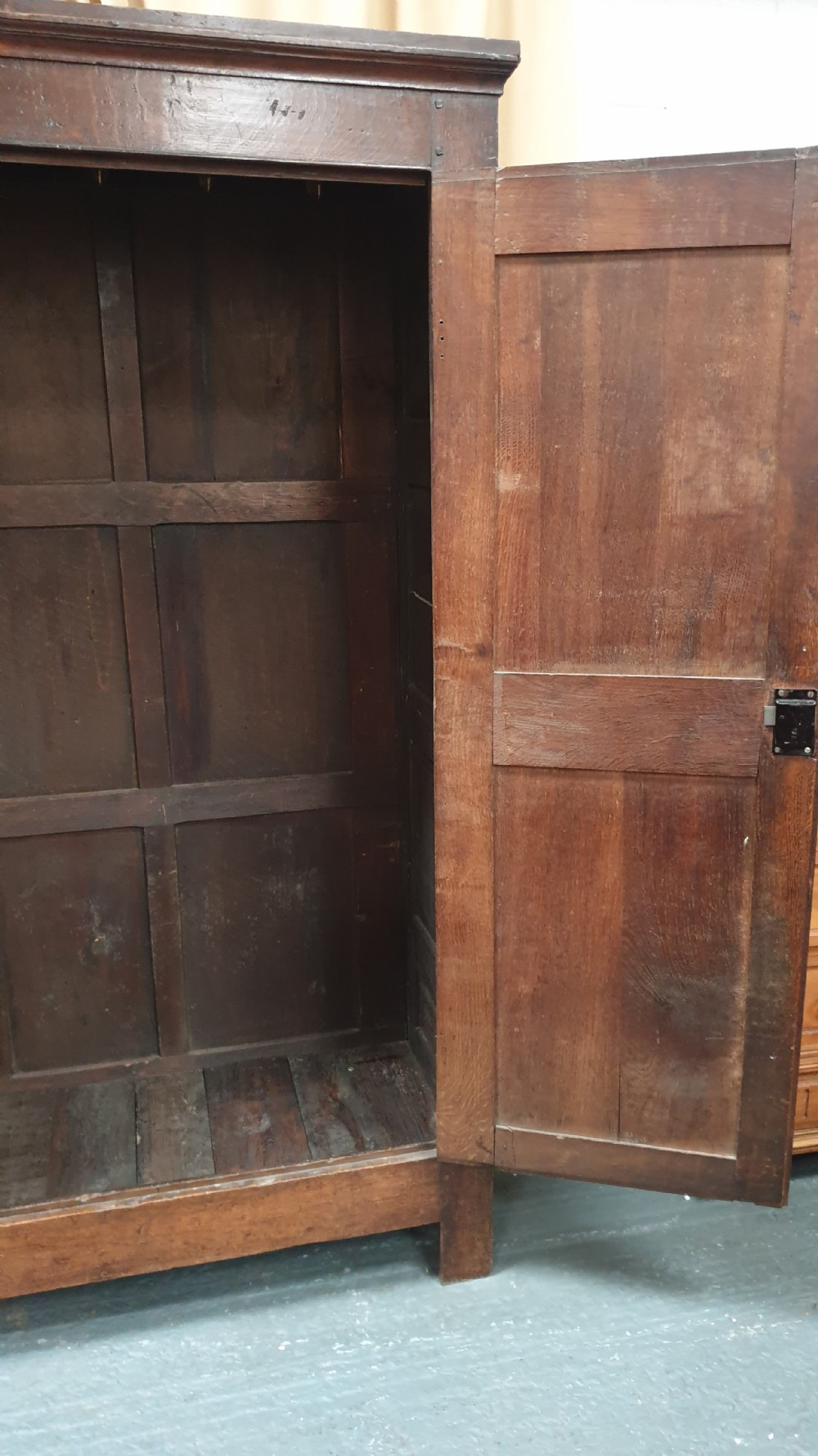 C18th Oak Hall Wardrobe View IX