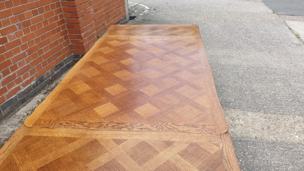 French Oak Drawleaf Table View V