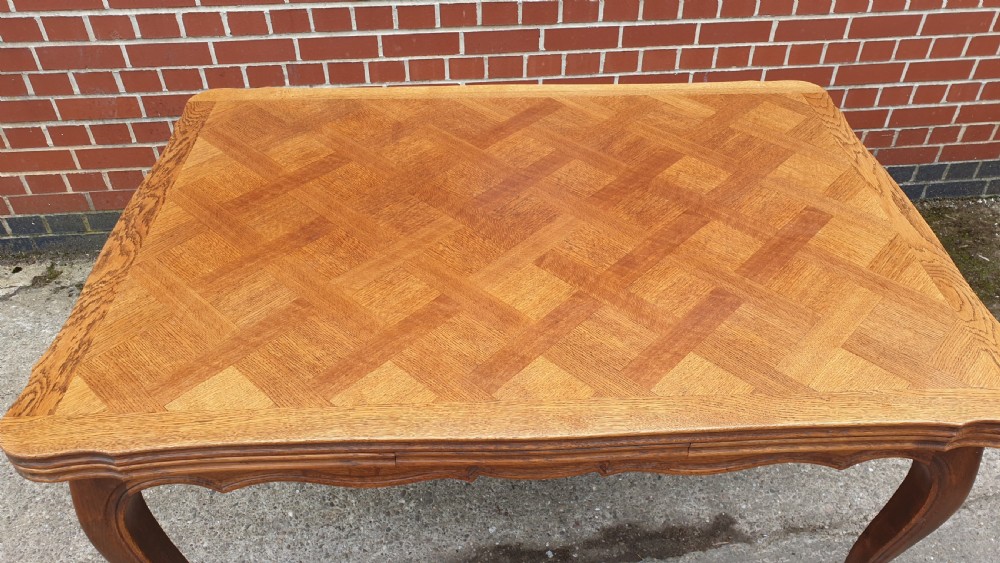 French Oak Drawleaf Table View XI