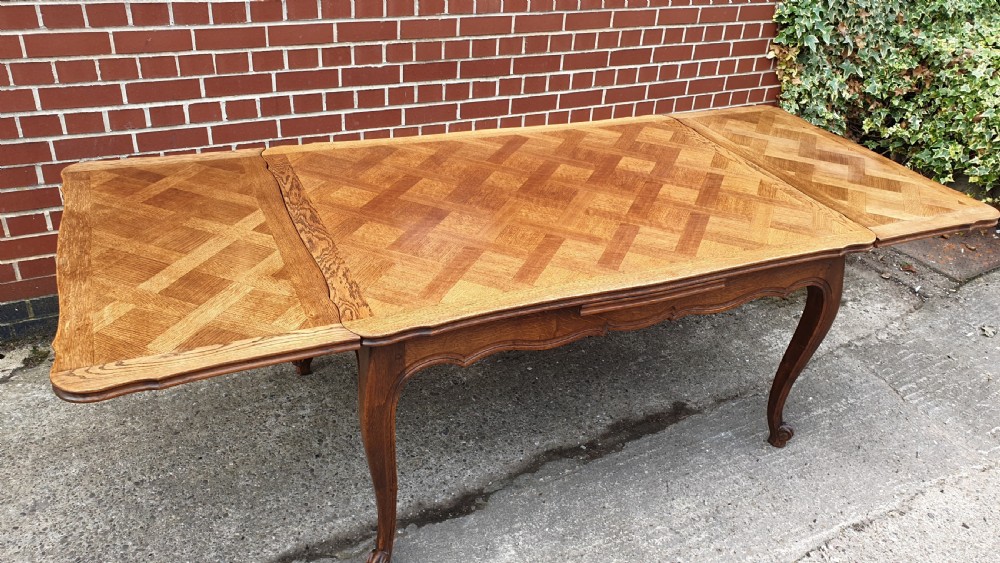 French Oak Drawleaf Table View XII