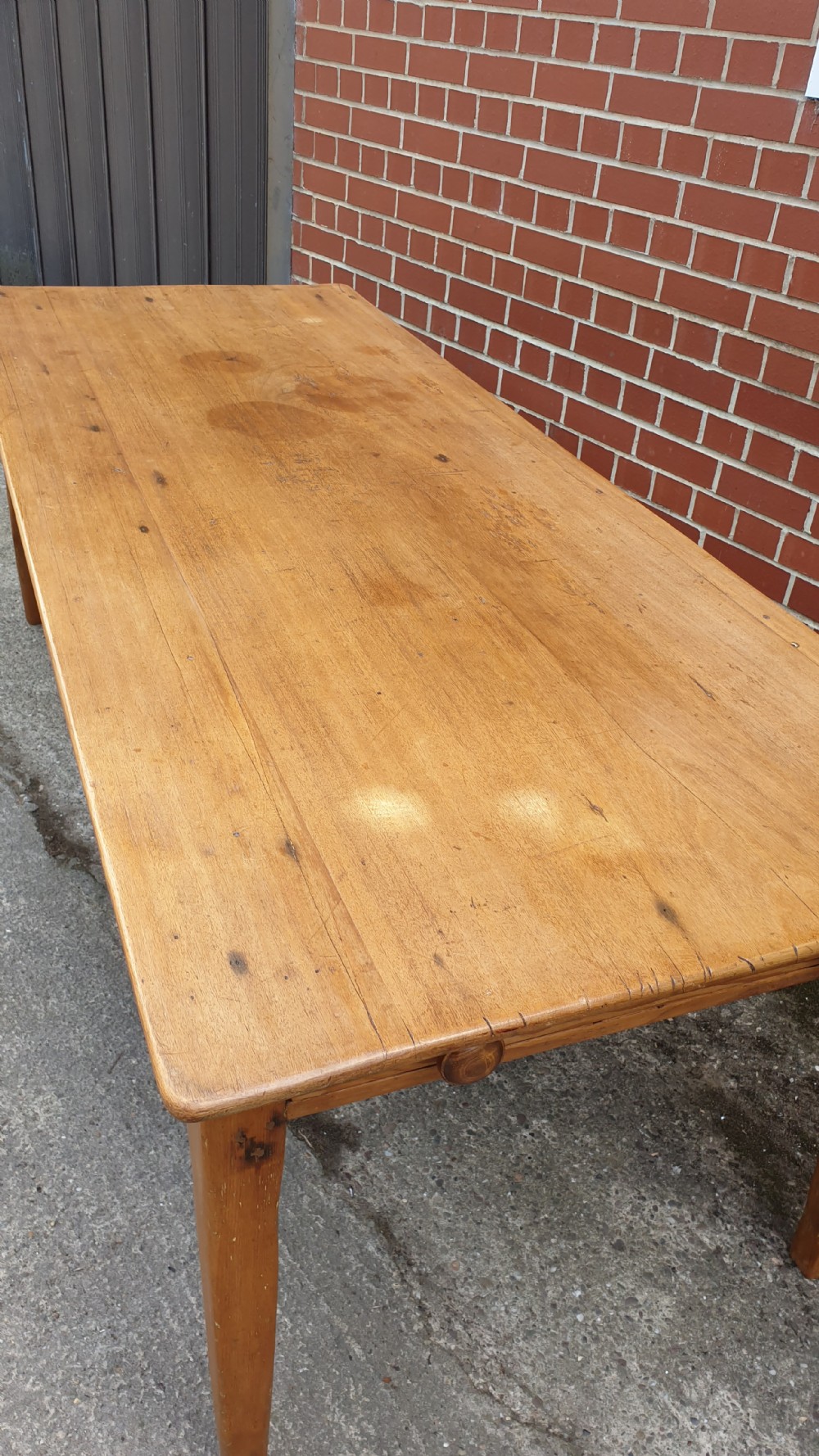 French Fruitwood Kitchen Dining Table View XII