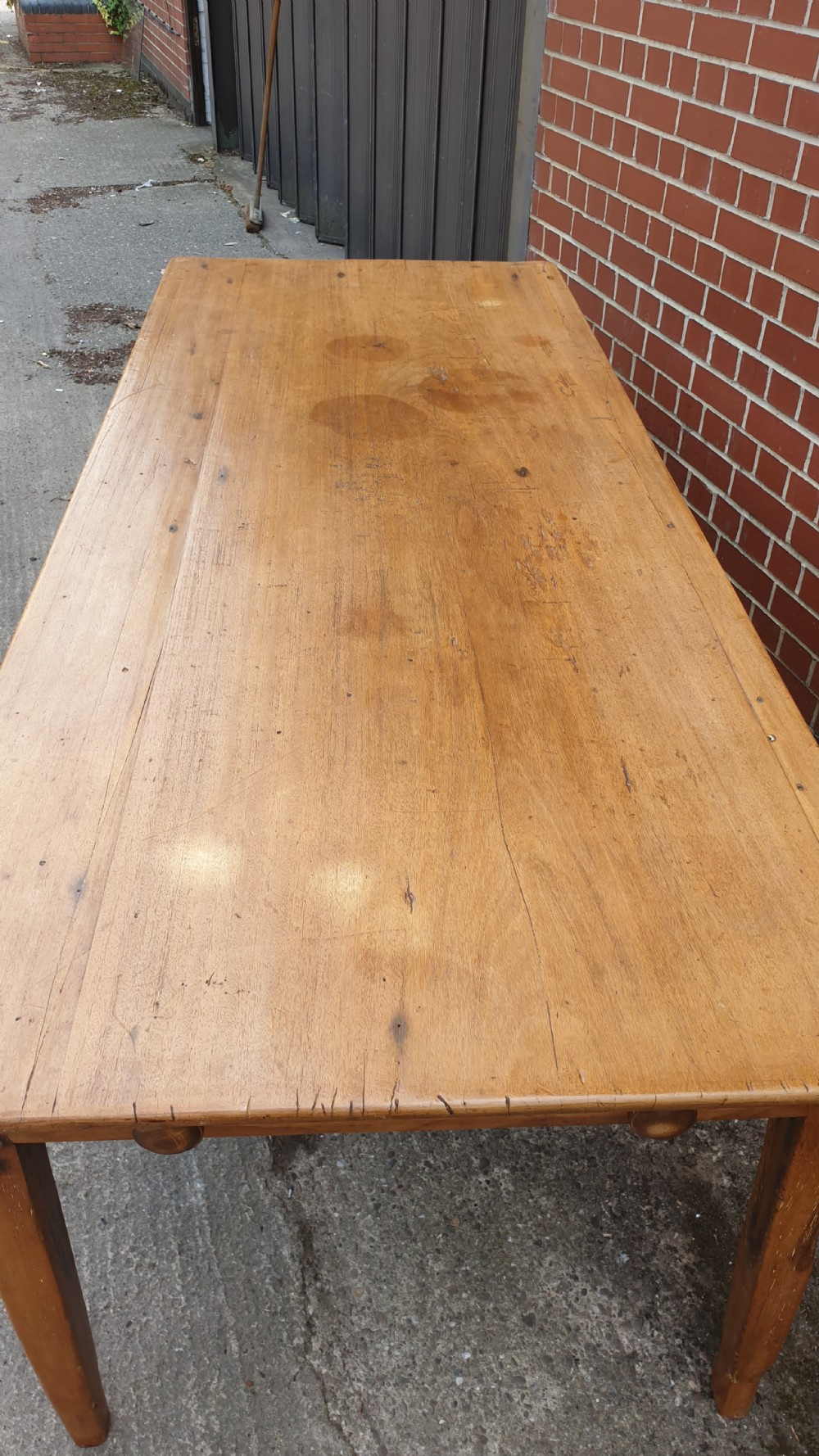 French Fruitwood Kitchen Dining Table View XIII