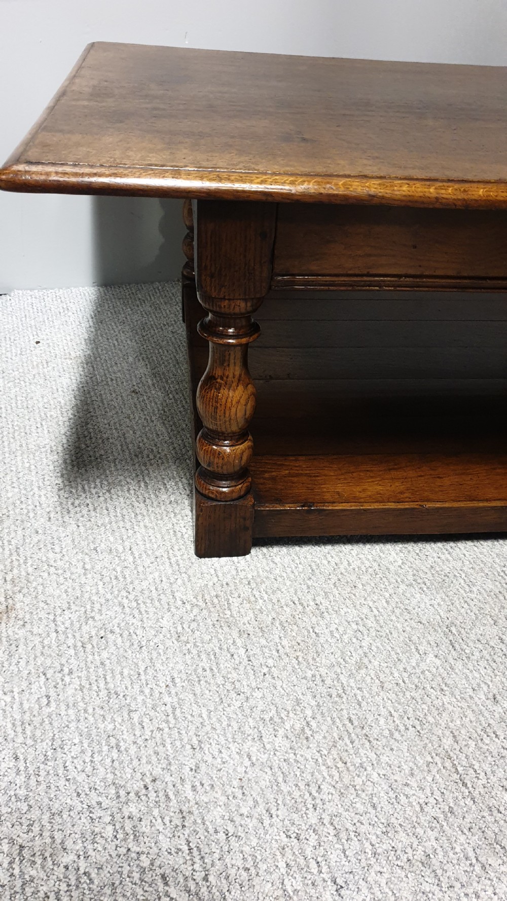 Solid Oak Plank Coffee Table View II