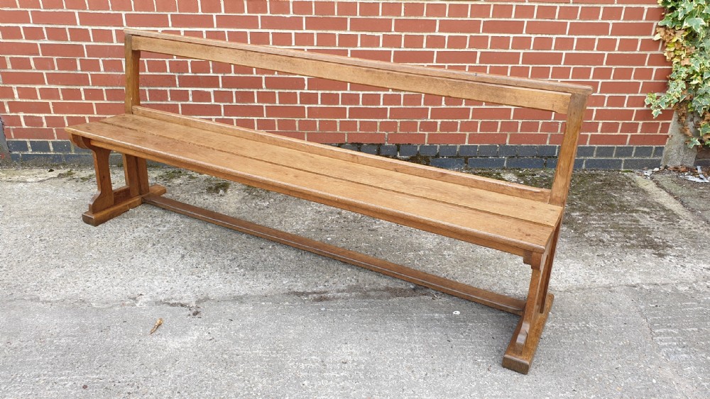 Superb Pair Oak Benches View II