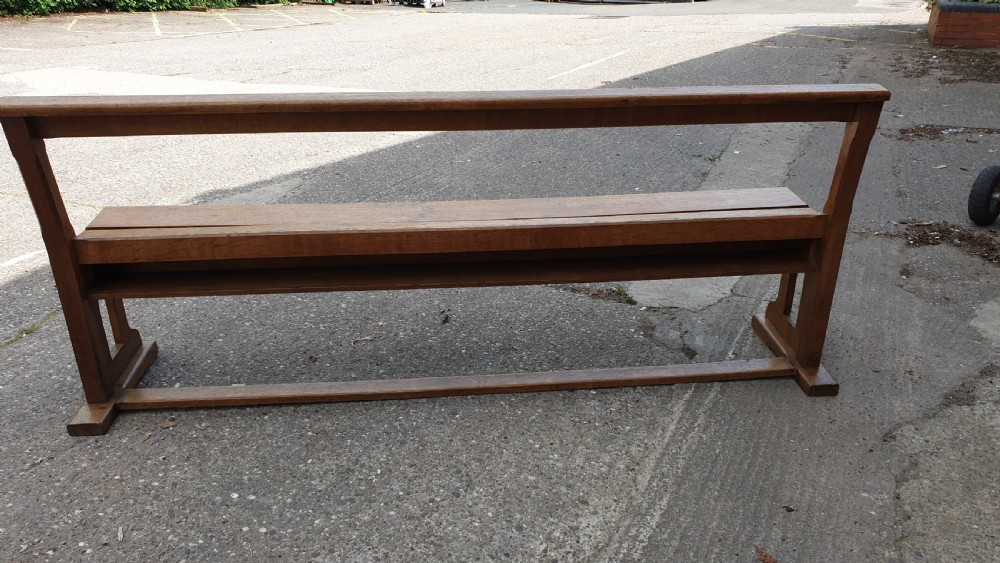 Superb Pair Oak Benches View VII