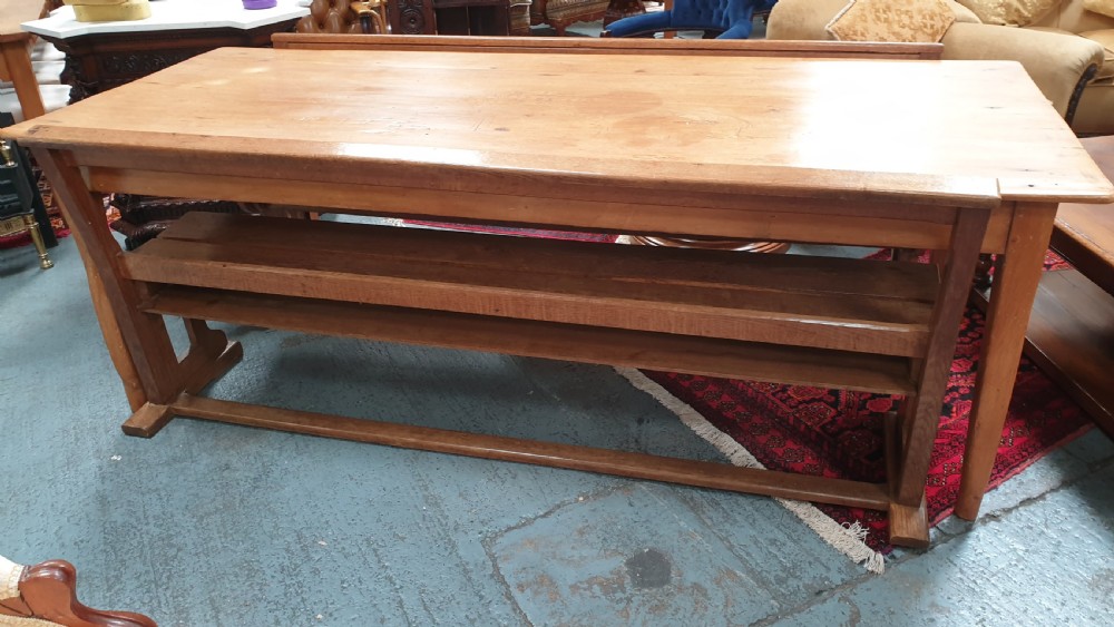 Superb Pair Oak Benches View IX