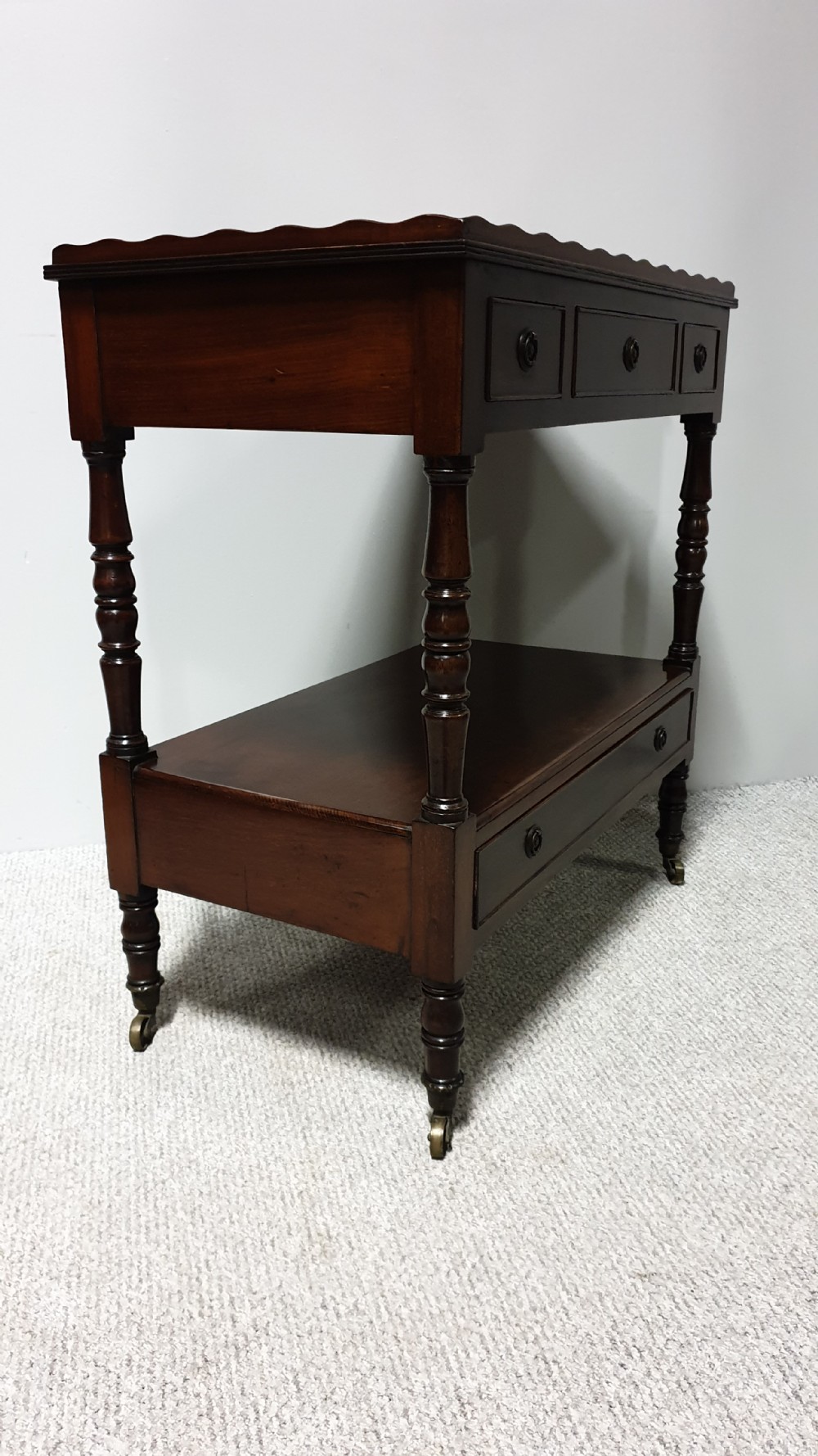 Good Mahogany Two Tier Trolley View IX
