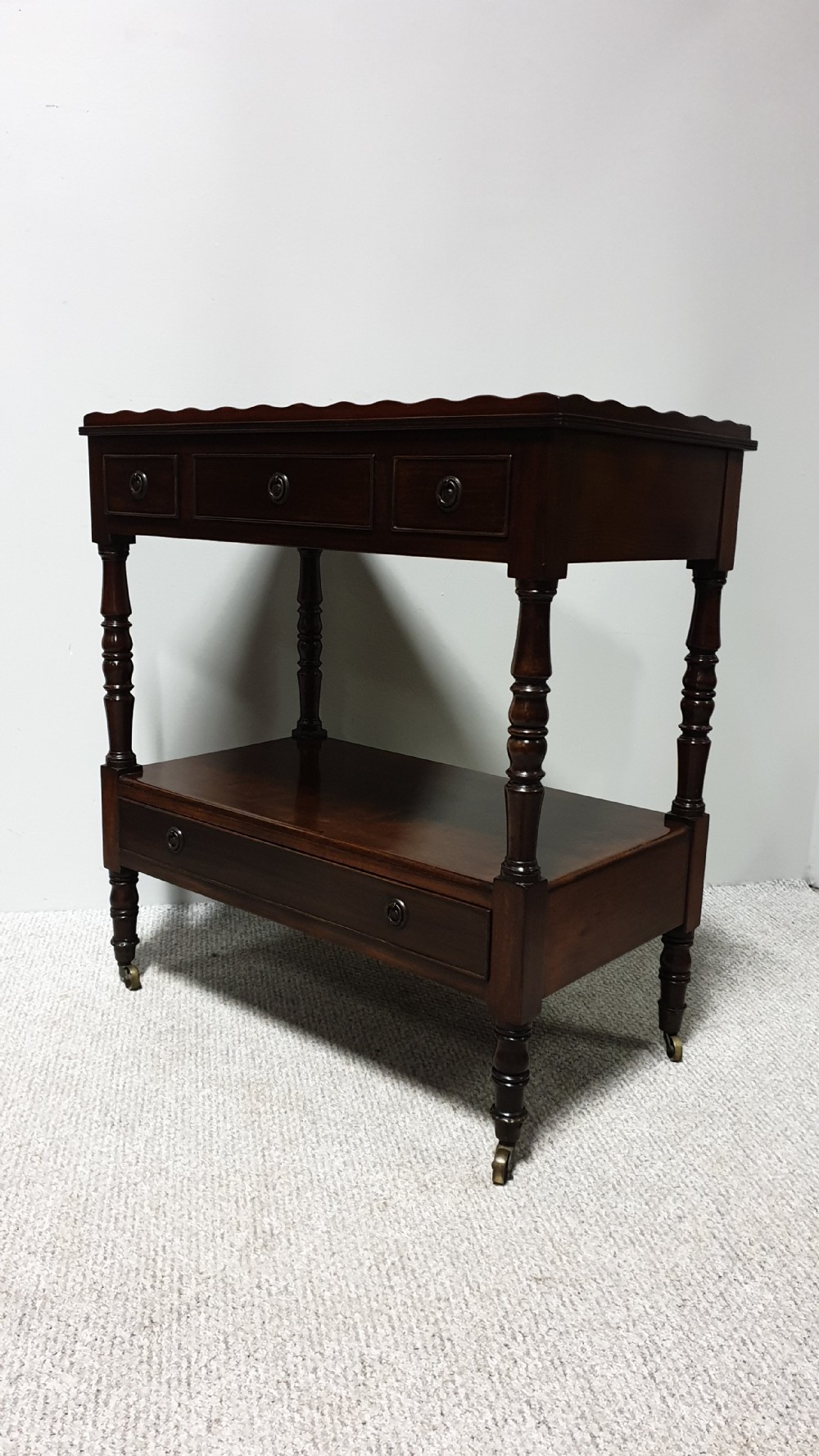 Good Mahogany Two Tier Trolley View XII
