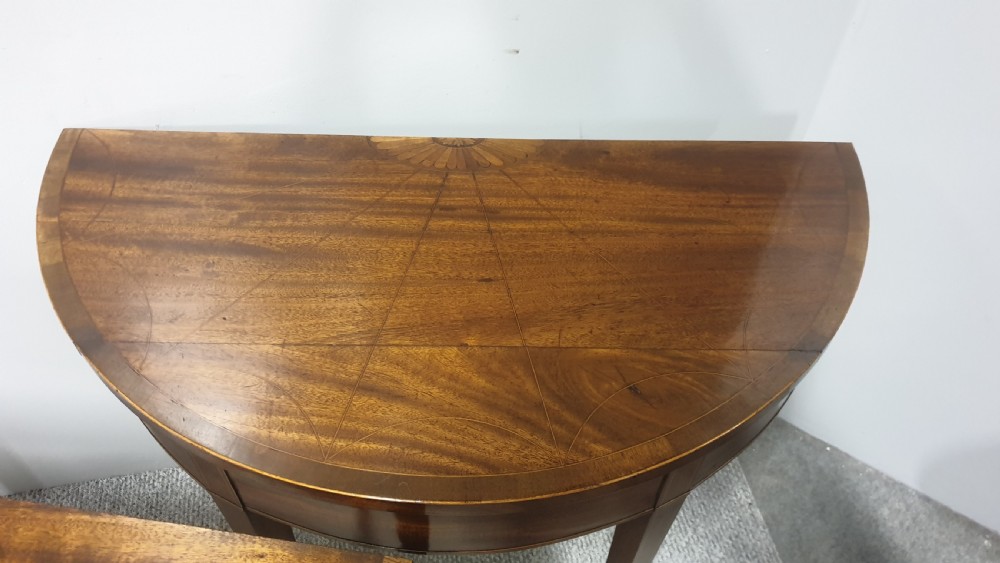 Pair Georgian Inlaid Console Tables View IV