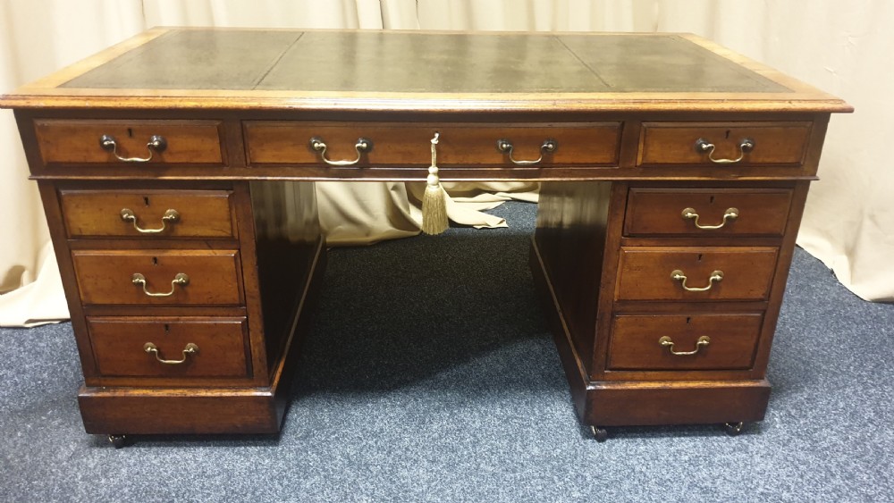 Victorian Mahogany Pedestal Desk View II