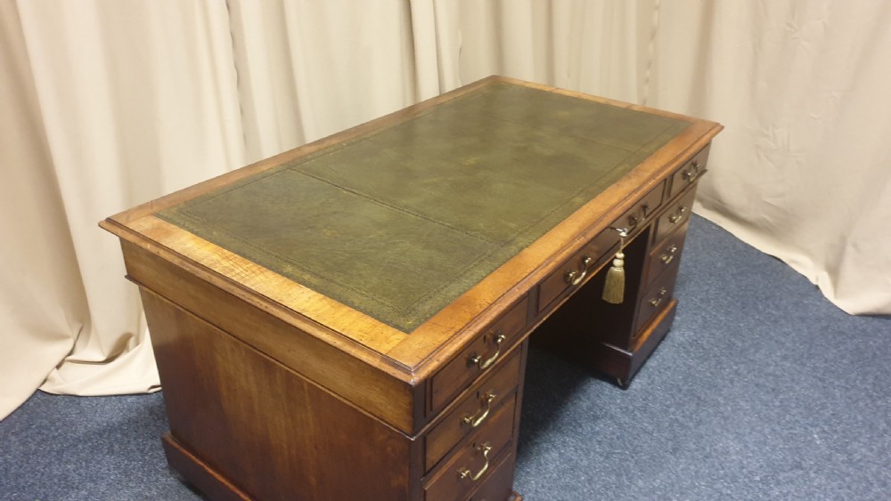 Victorian Mahogany Pedestal Desk View V