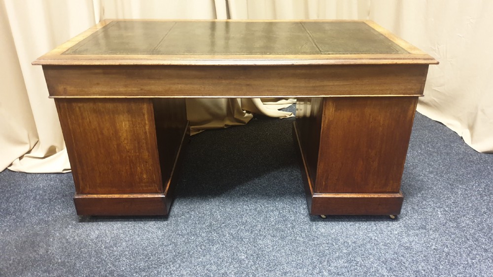 Victorian Mahogany Pedestal Desk View VIII