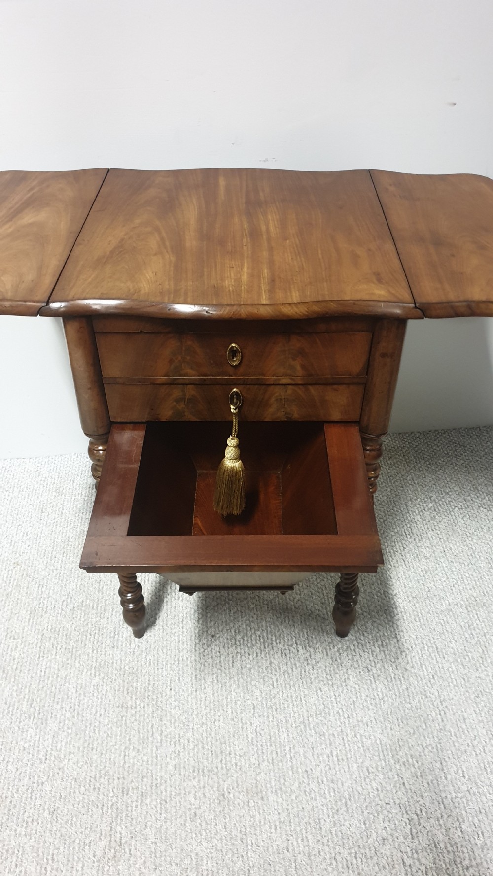 Lovely Mahogany Sewing Work Table View VII
