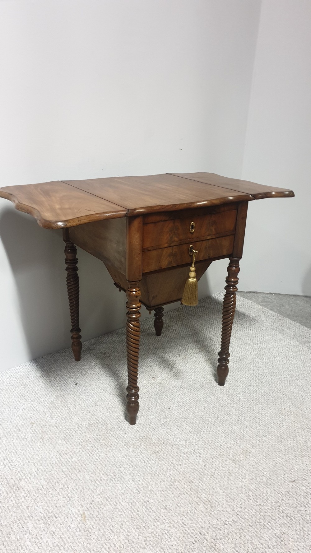 Lovely Mahogany Sewing Work Table View VIII