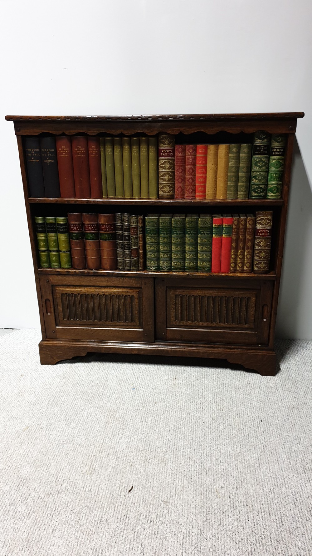 Solid Oak Open Bookcase View II