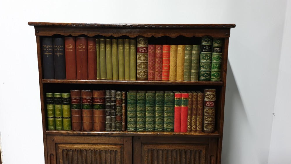 Solid Oak Open Bookcase View V