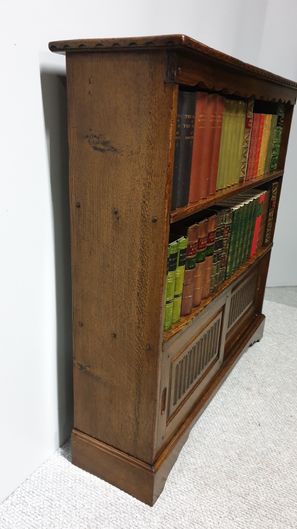 Solid Oak Open Bookcase View X