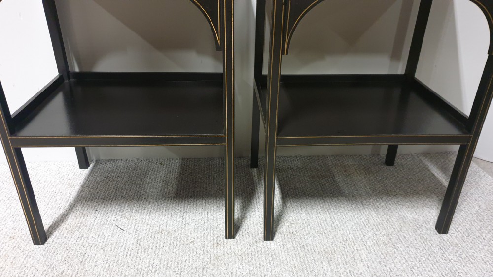 Pair Painted Lamp Side Tables View V