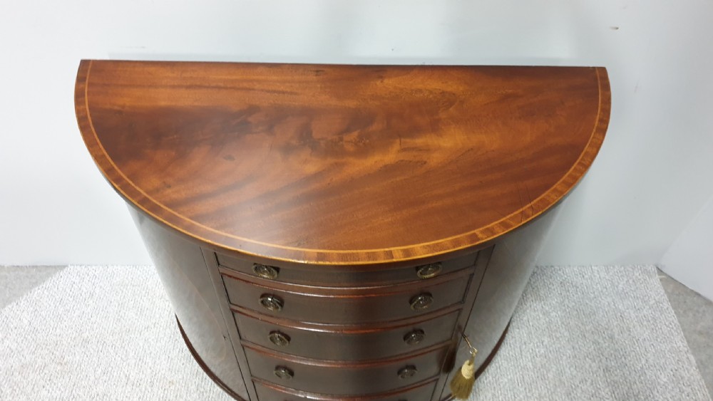 Mahogany Inlaid Demi Loon Cabinet View II
