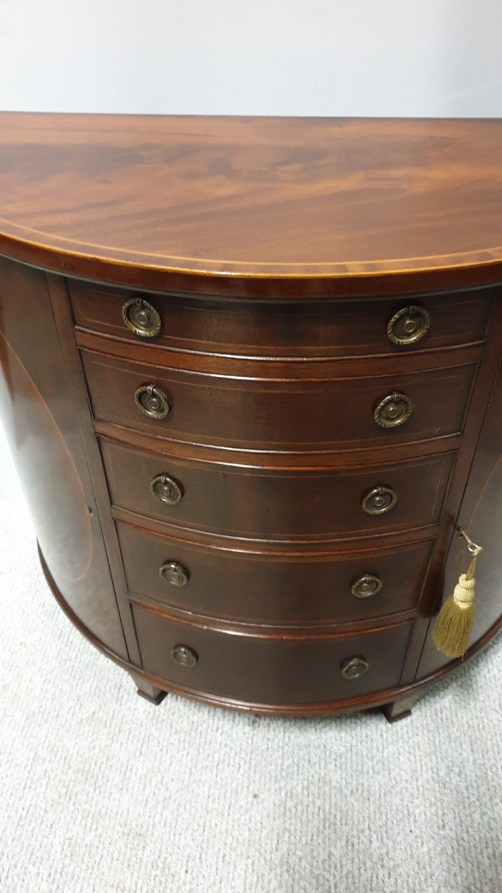 Mahogany Inlaid Demi Loon Cabinet View III