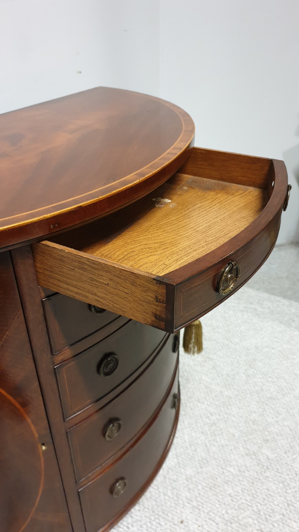 Mahogany Inlaid Demi Loon Cabinet View IV