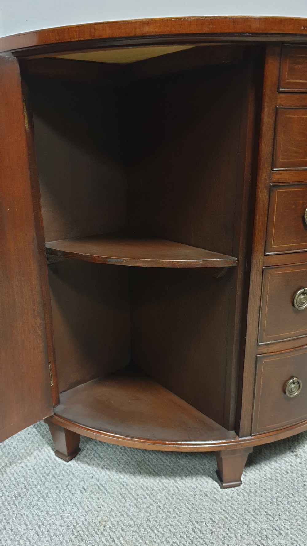 Mahogany Inlaid Demi Loon Cabinet View VII