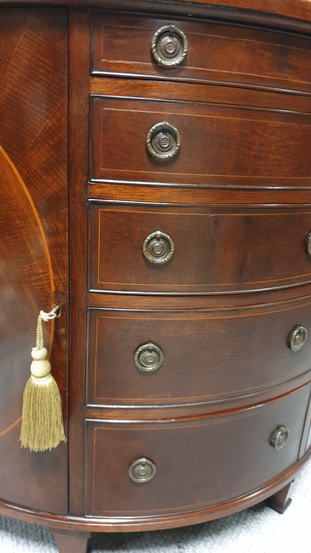 Mahogany Inlaid Demi Loon Cabinet View XI
