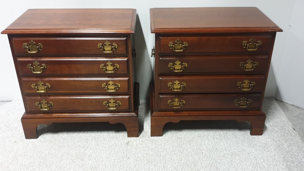 Pair Solid Mahogany Chests of Drawers