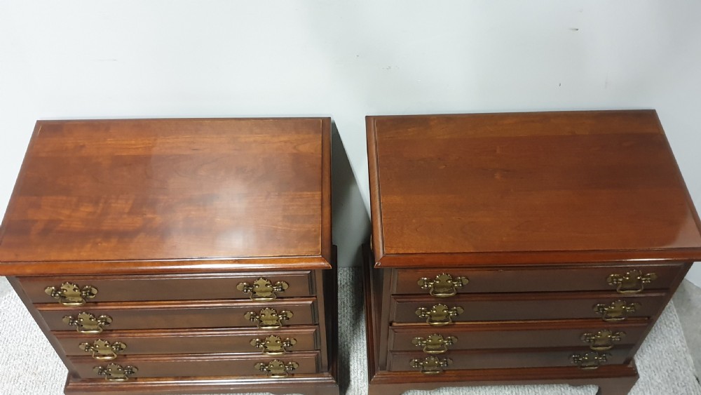 Pair Solid Mahogany Chests of Drawers View II