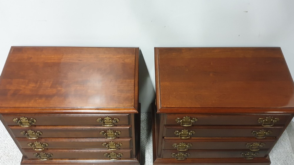 Pair Solid Mahogany Chests of Drawers View VII