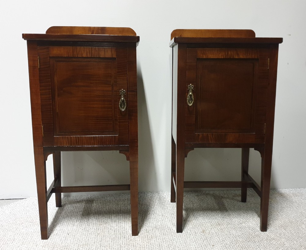 Very Nice Pair Mahogany Bedside Cabinets View III
