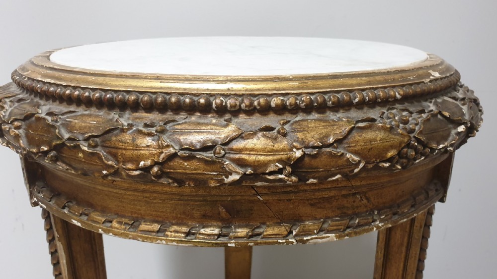 French Gilt Lamp Table View II