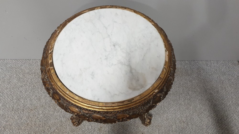 French Gilt Lamp Table View III