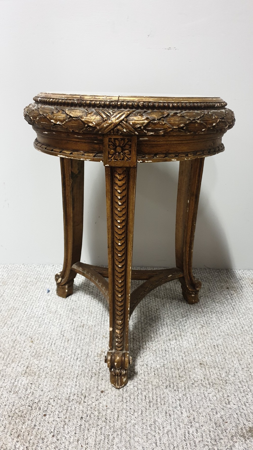 French Gilt Lamp Table View IV