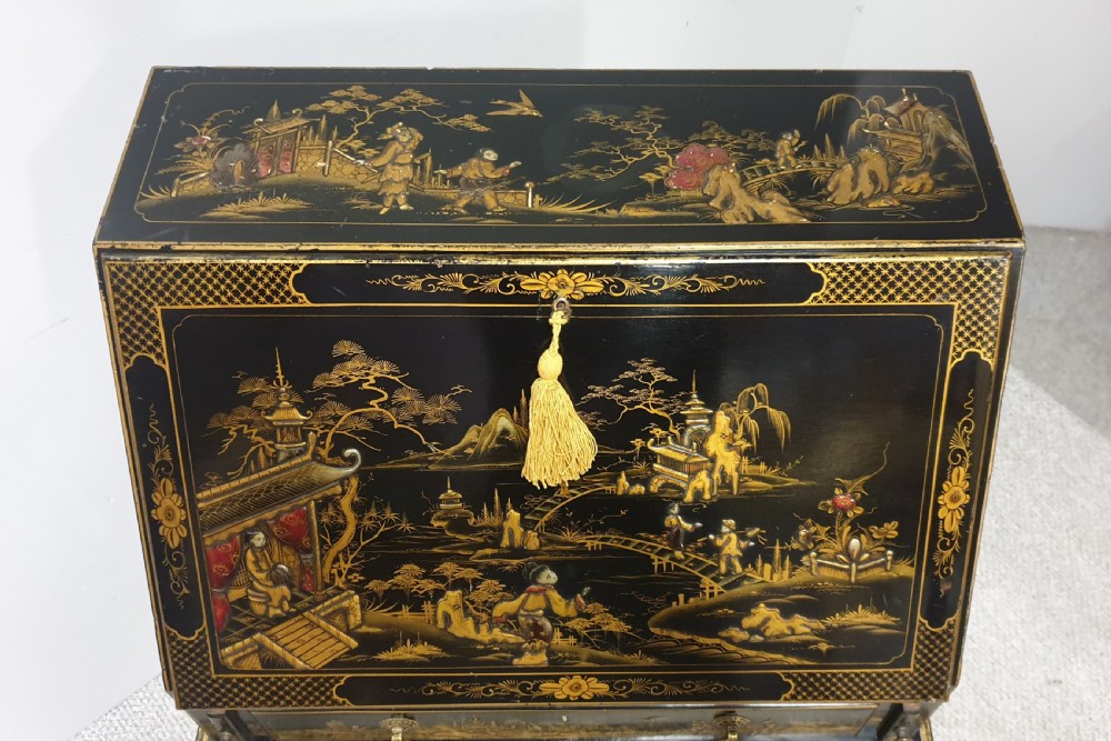 Outstanding Chinoiserie Bureau View VI