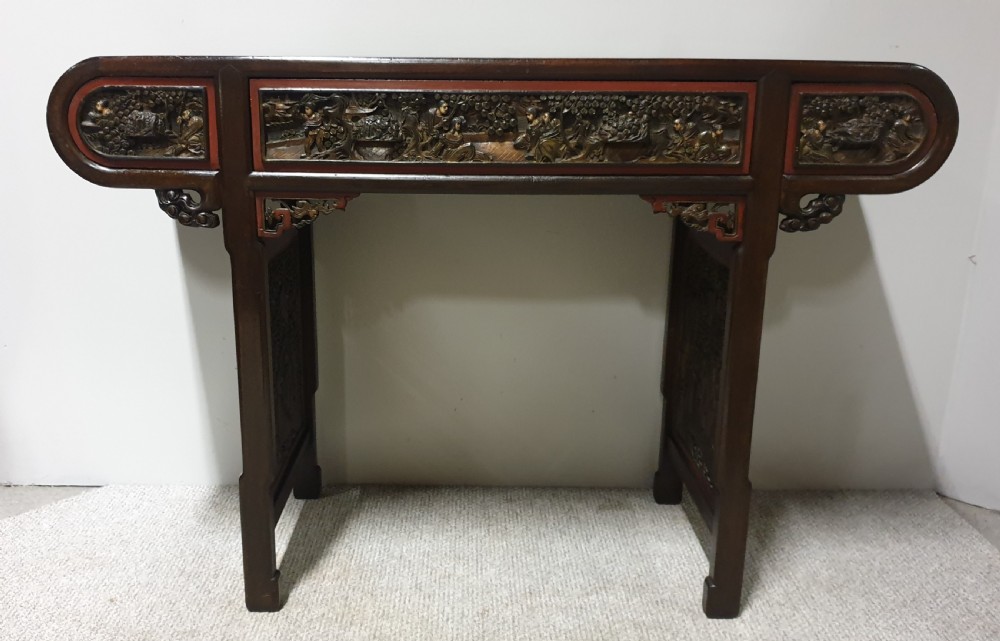 Wonderful Oriental Alter Console Table View IV