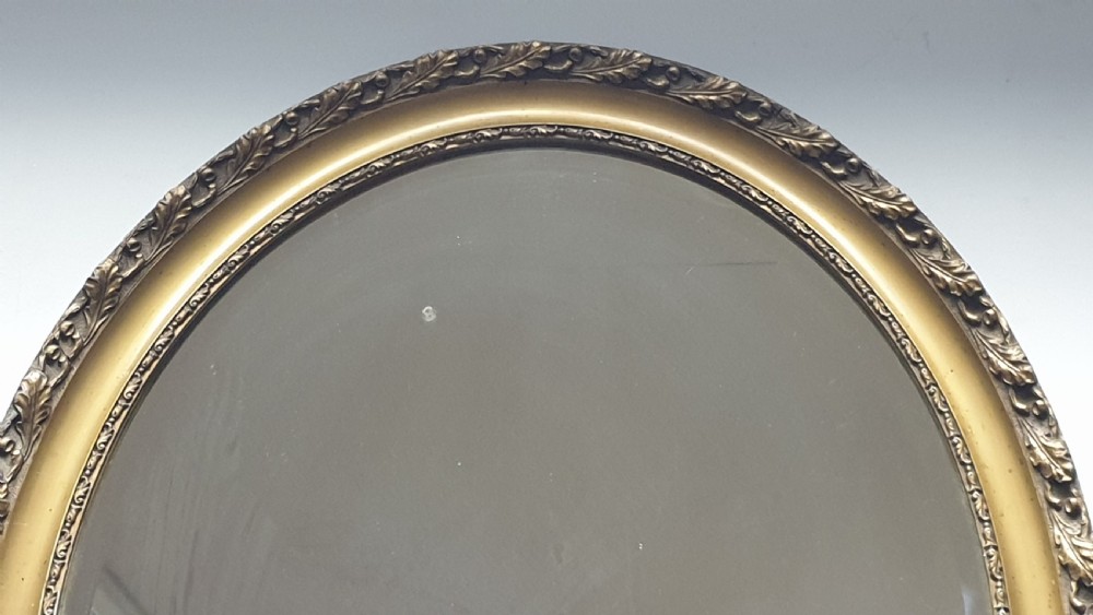 Edwardian Oval Gilt Mirror View III