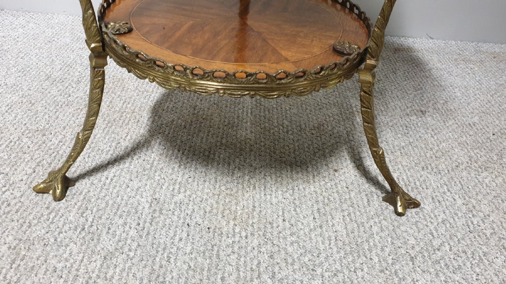 Superb French Brass Mounted Lamp Table View IV