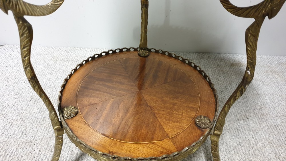 Superb French Brass Mounted Lamp Table View V