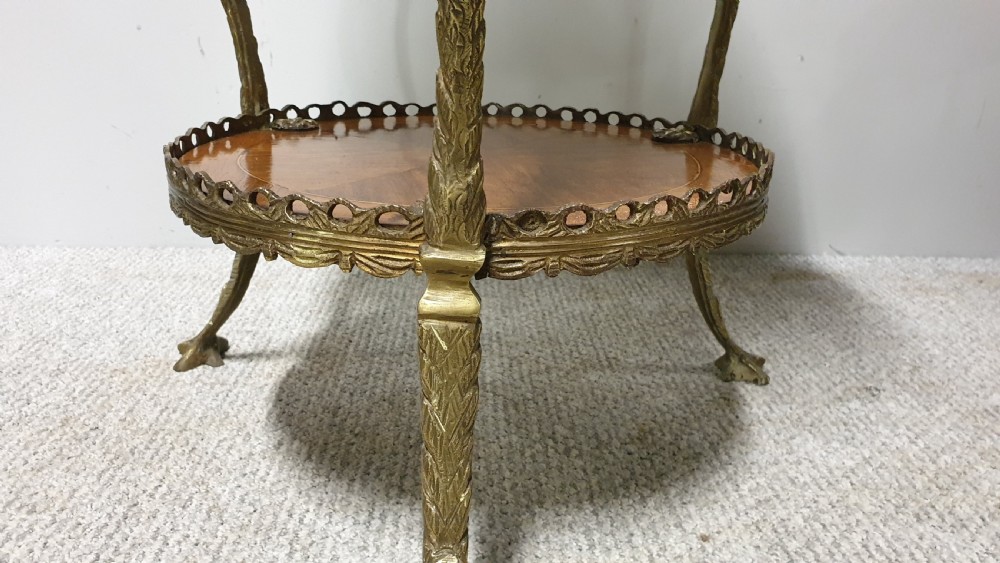 Superb French Brass Mounted Lamp Table View VII