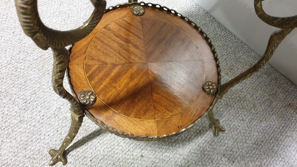 Superb French Brass Mounted Lamp Table View IX